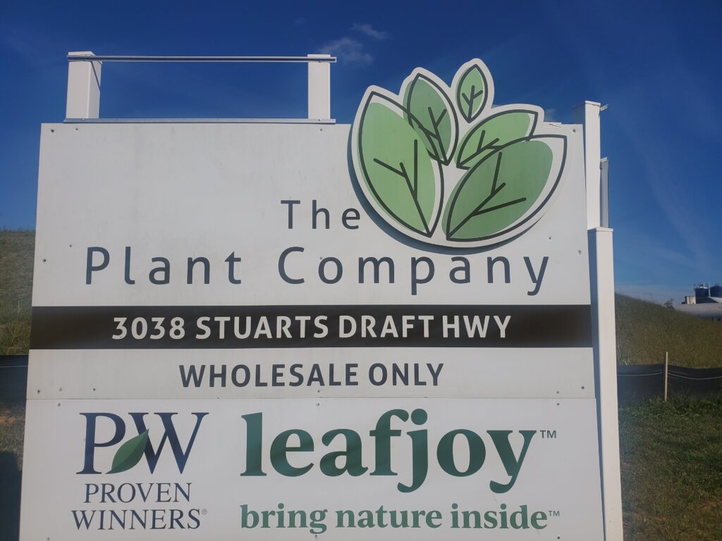 The Plant Company On-Site Sign
